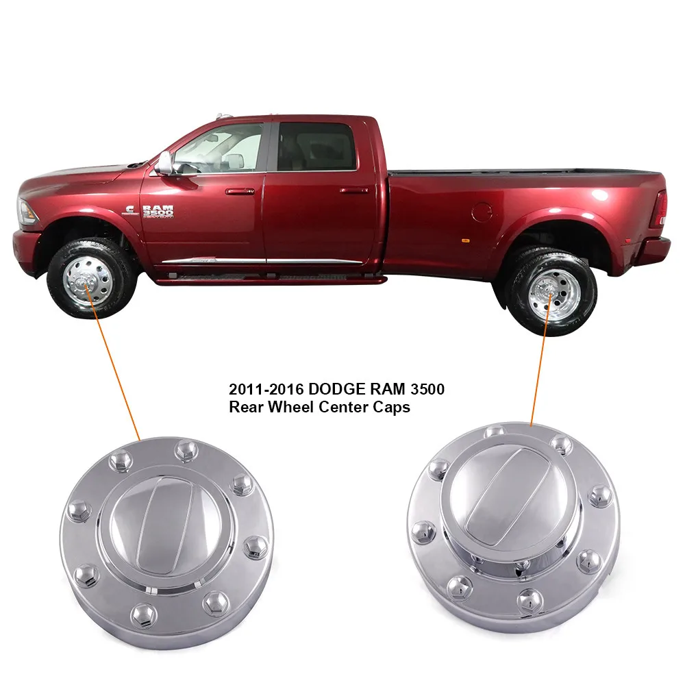 Fit For 2011-2018 Dodge Ram 3500 1-Ton Dually Alcoa Alloy Wheel Center Caps Set