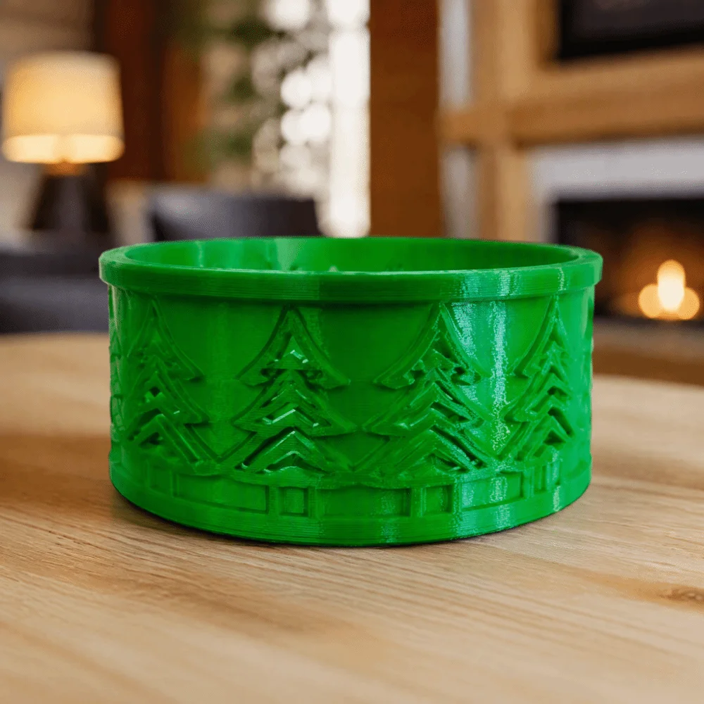 Round Hollow Jewelry Storage Tray Christmas Tree Cutout Lightweight Christmas Storage Bowl 3D Printing Cute