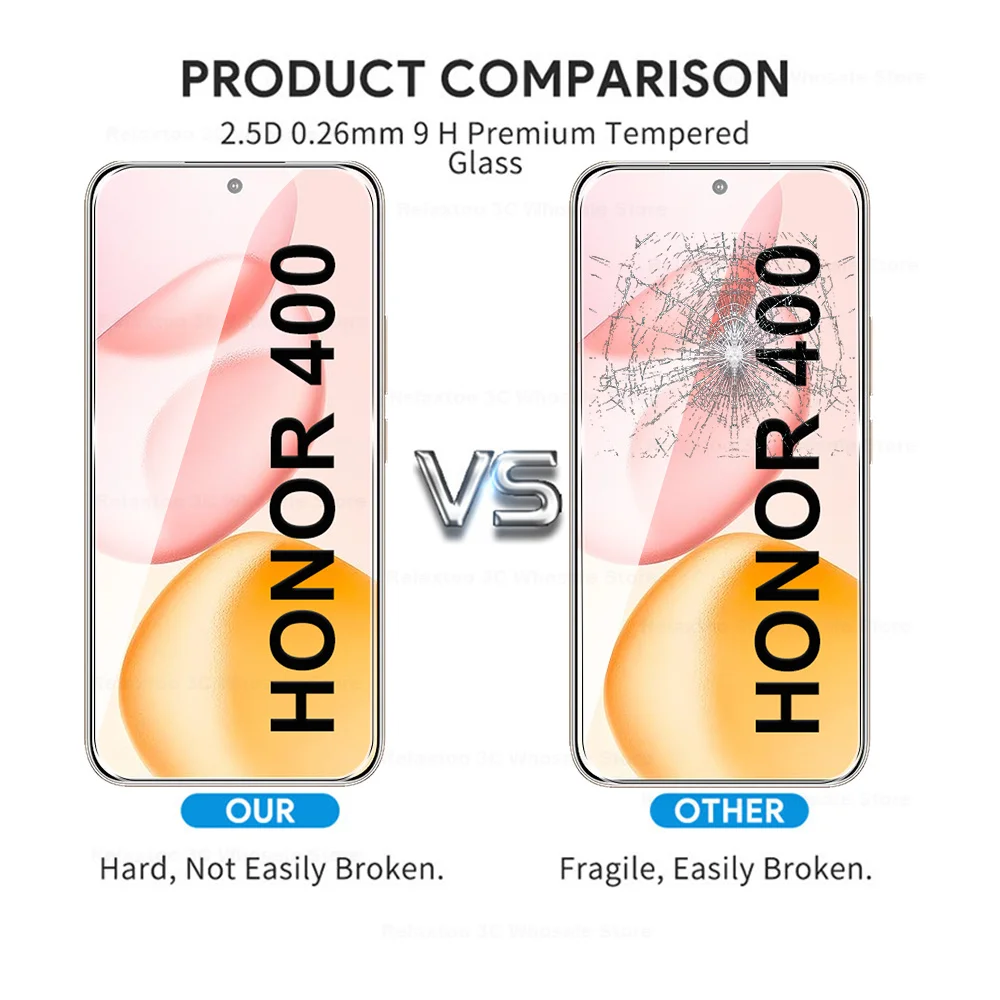ل Honor 400 5G 6in1 عدسة الزجاج المقسى واقي للشاشة على Honer Honar Honor 400 Honor400 6.55 بوصة زجاج واقي #5