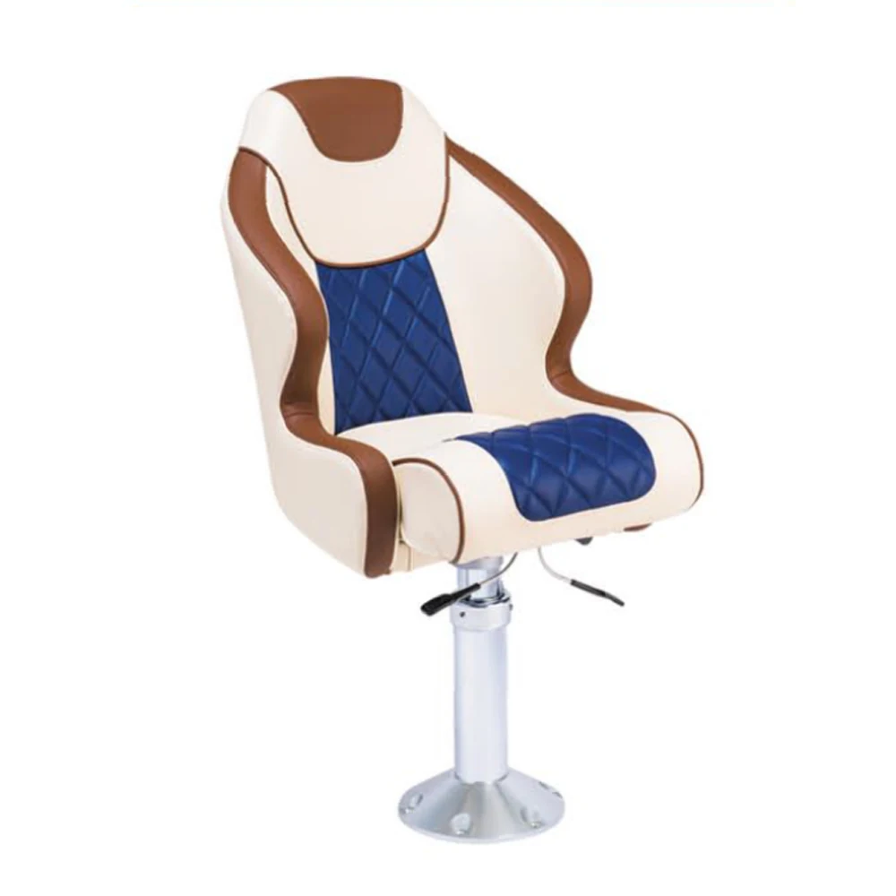 

Best Factory Marine Boat Seats High Back New Captain Boat Chair Helm Seat with Armrest for Pontoons Boat 2025