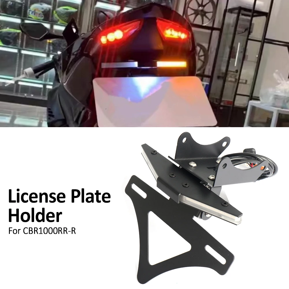 

For Honda CBR1000RR-R CBR1000RR 2020-2025 CBR 1000RR Tail Tidy Fender Eliminator Motorcycle License Plate Holder LED Turn Signal