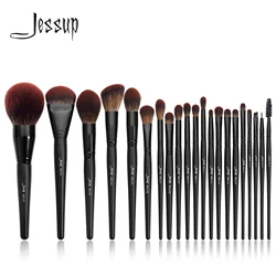 Jessup Makeup Brushes Set 3-21pcs Premium Synthetic Big Powder Foundation Concealer Eyeshadow Eyeliner Spoolie Wooden T271