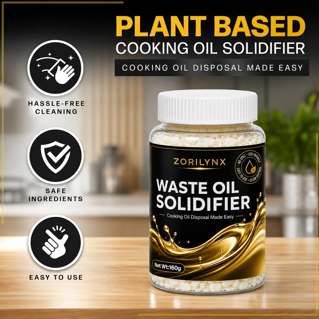 Super Fry Cooking Oil Solidifier Cooking Oil Solidifier Waste Oil Solidifier Kitchen Waste Oil Rapidly Solidify Waste Oil