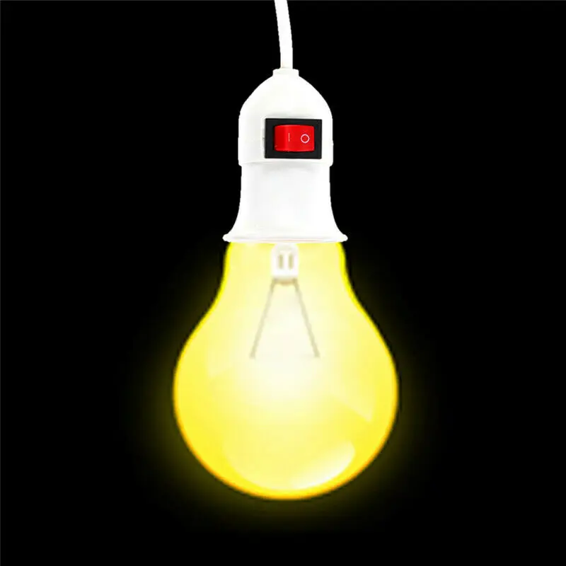 E27 2.3M Cable Cord Plug In Pendant Lamp Light Bulb Holder With Switch US Plug