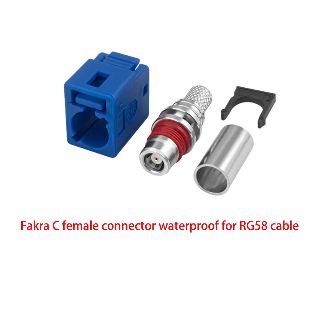 1PC Fakra Female Connector A/B/C/D/F/I/M/Z Type Short Version Straight Waterproof Crimp for RG58 RG142 Cable NEW