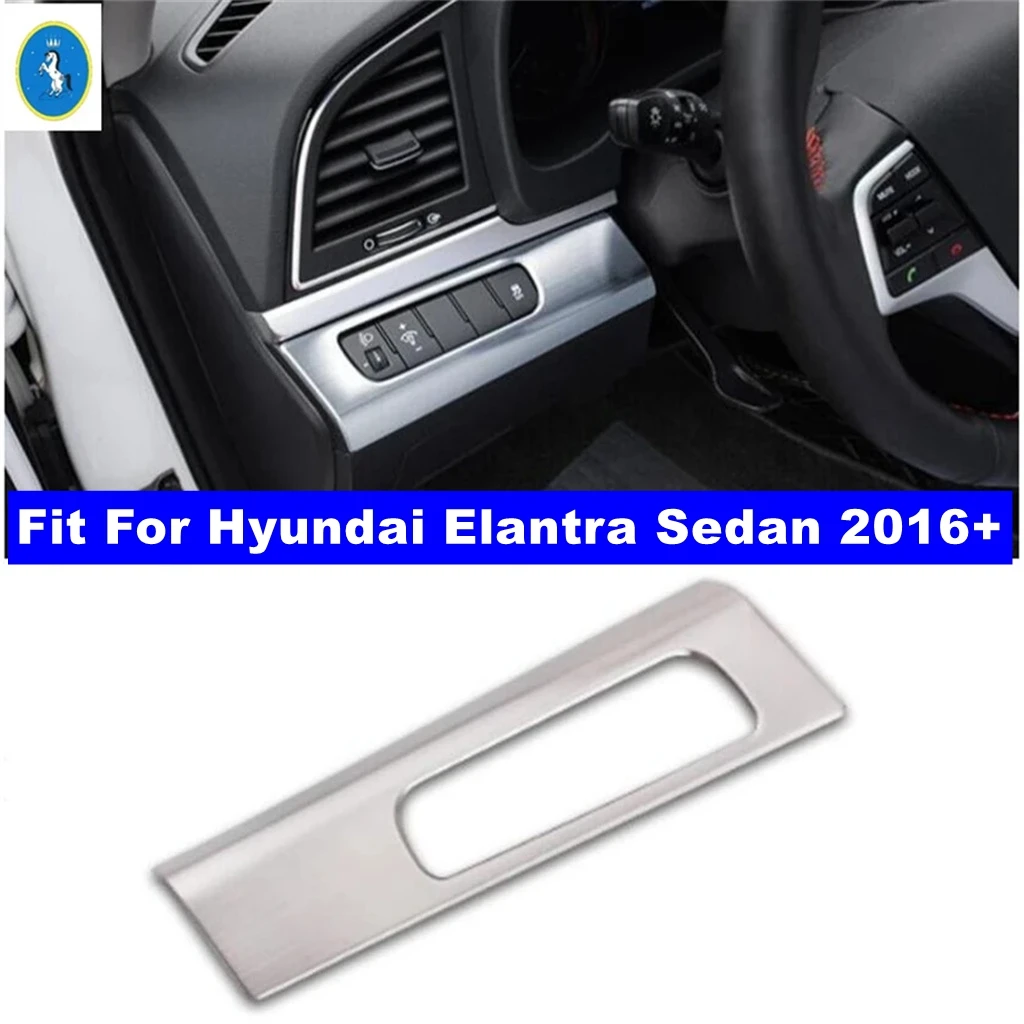 

Matte Car Headlight Headlamp Switches Buttons Decor Frame Cover Trim For Hyundai Elantra Sedan 2016 - 2019 Interior Accessories