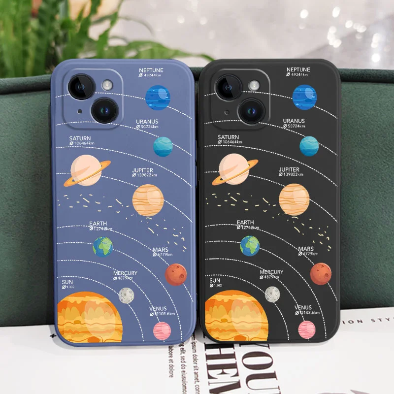Deductive Planet Phone Case For iPhone 17 16 15 14 13 12 11 X XR XS Plus Pro Max Mini Silicone Cover