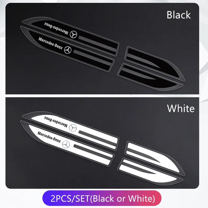 2pcs Epoxy Sticker Car Fender Side Wing Emblem Badge Sticker For Mercedes Benz New B/C/E Class A Class C200L GLC GLK New CLA GLA