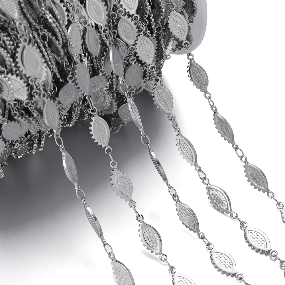 1m roestvrijstalen handgemaakte ketting reliëf ster maan hartvormige schakelkettingen voor doe-het-zelf armband taille ketting sieraden maken ketting
