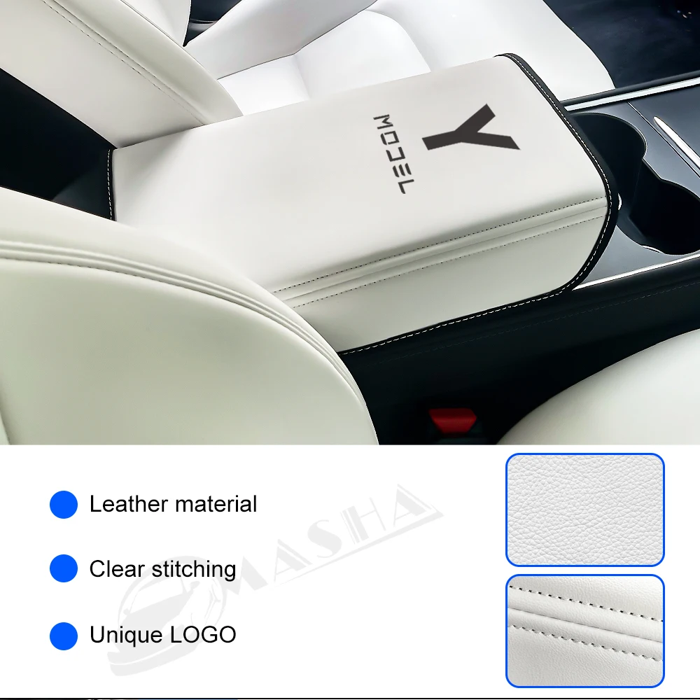 Car Armrest Box Cover for Tesla Model 3 Model Y 2017- 2019 2020 2021 2022 Central Control Armrest Decoration Model Y Accessories