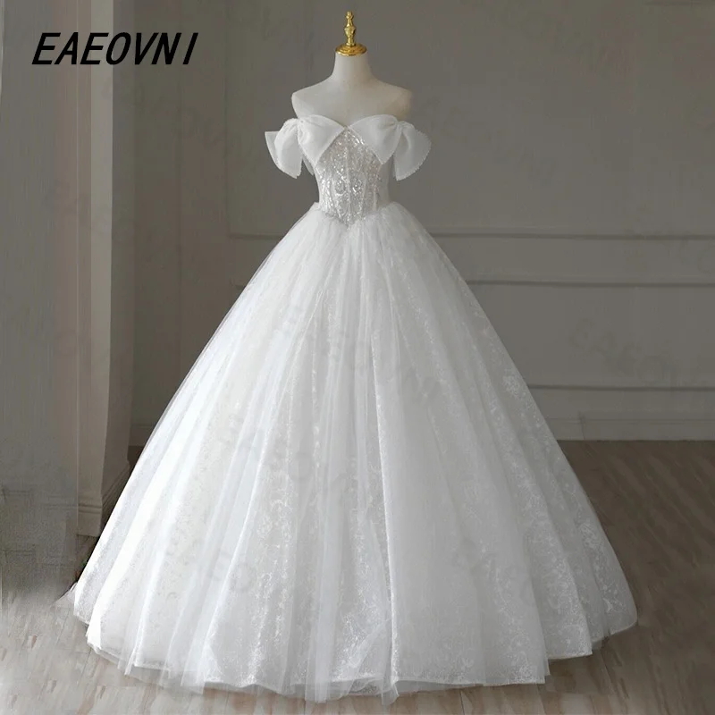 Luxury Floor Length Elegant Gorgeous Appliqued White Dress Bridal Wedding Dress 2023 Modern Exquisite Vestido De Novia Custom