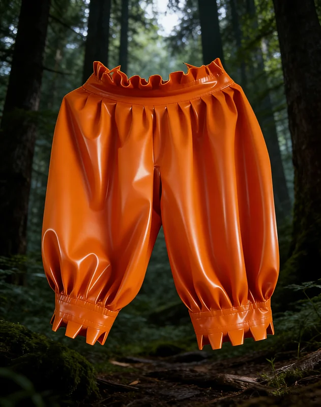 New Latex 100% Gummi Rubber Catsuit  handsome shorts
