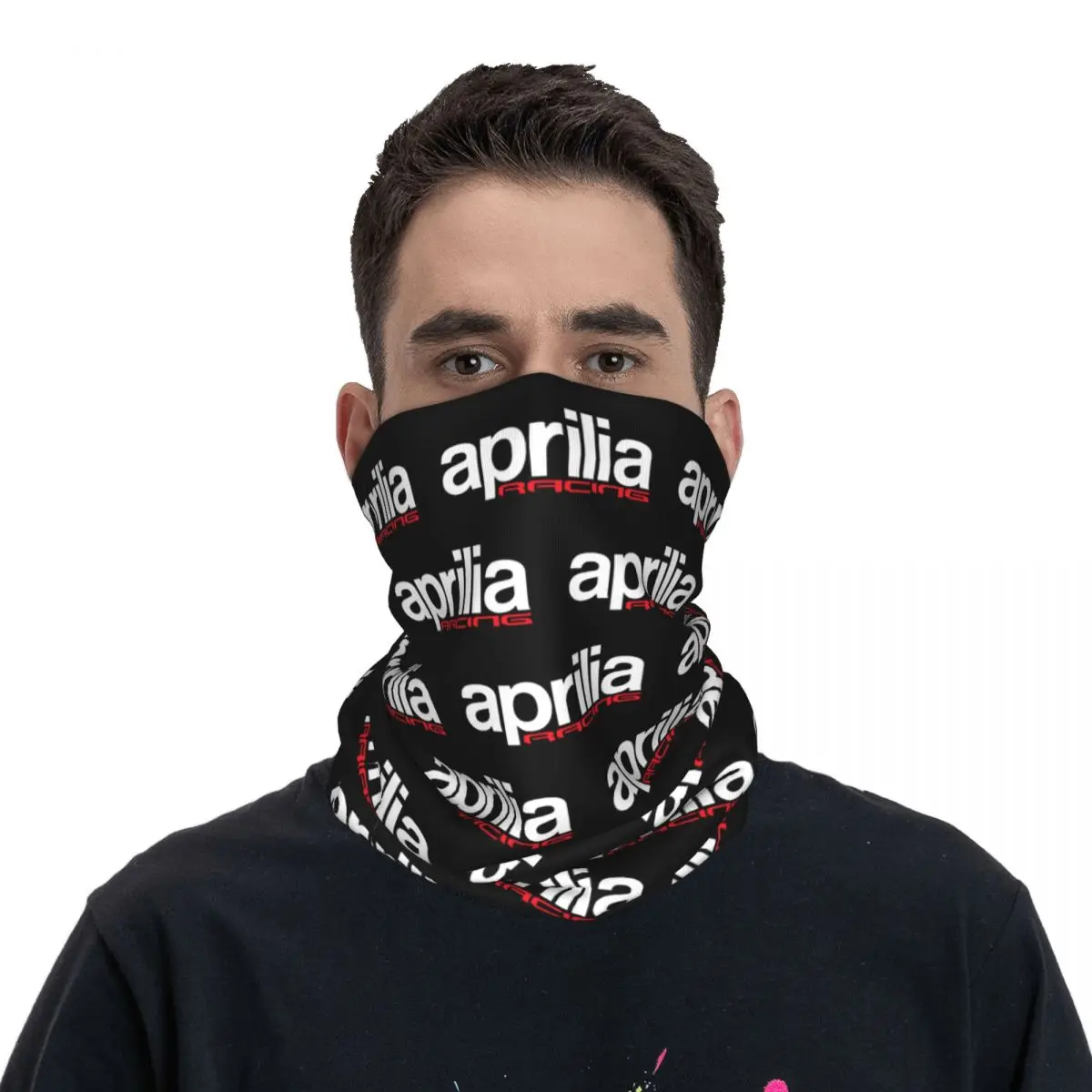 Men Women Aprilia Racing Bandana Merchandise motorcycle Neck Cover Printed motor Wrap Scarf Multi-use Balaclava For Riding
