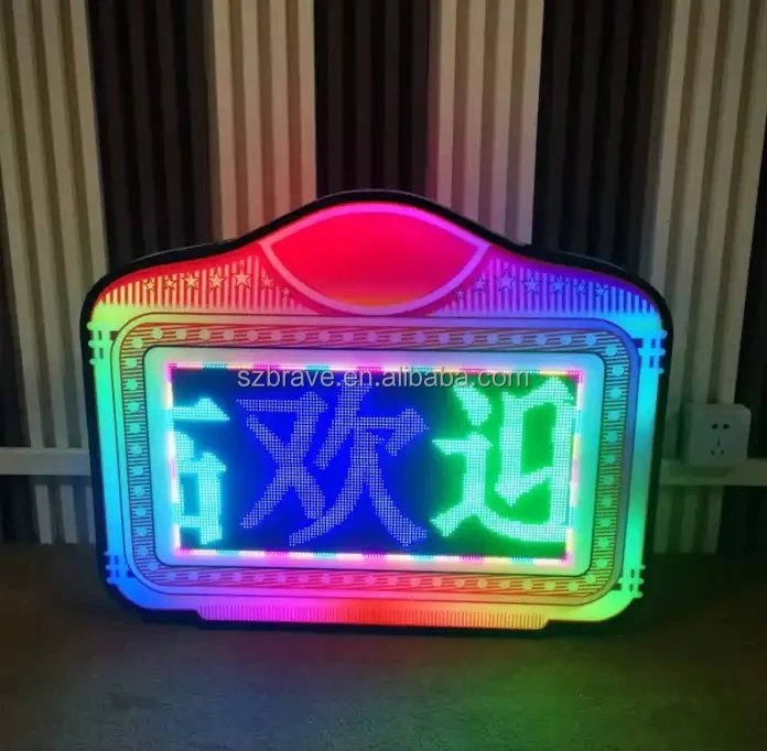 Rechargeable Programmable Marquee Sign Message Board Bottle Presenter VIP Service Scrolling Letters DIY LED Digital Message Box