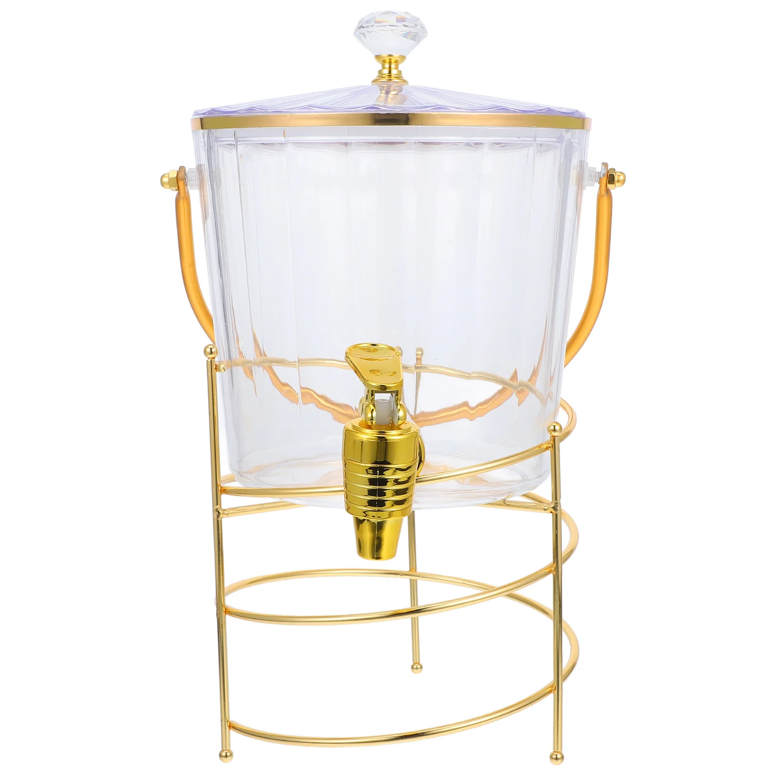 

Ice Bucket Cold Water Jug Drink Dispenser Tea Pitcher Beverage Portable Transparent Plastic Lid Juicer Storage Outdoor Picnic