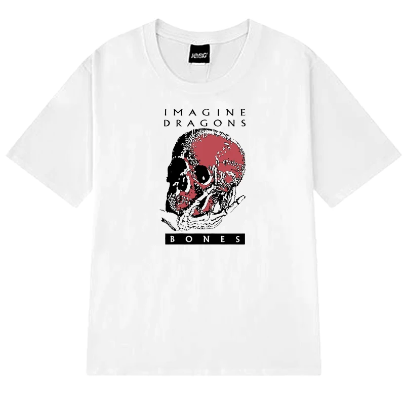 

Rock band Imagine Dragons Bones song Tour 2025 T shirt Unisex Gothic vintage streetwear Men Women Cotton short sleeve T-shirts