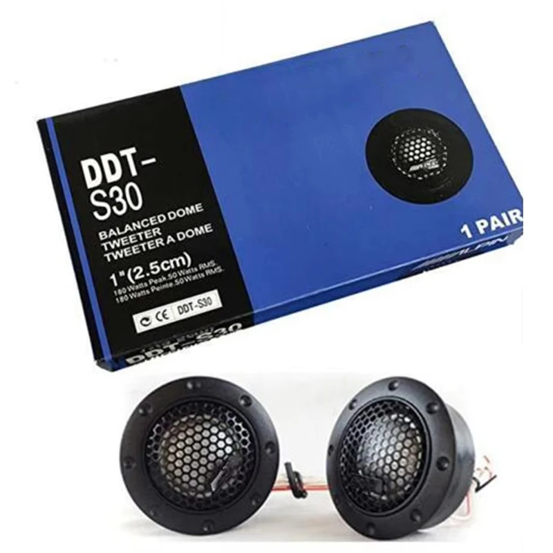 RISE-DDT-S30 1 Pair Car Tweeter Car Audio Silk Film For Car Modification 180W High-Pitched Audio Loudspeaker Car Audio