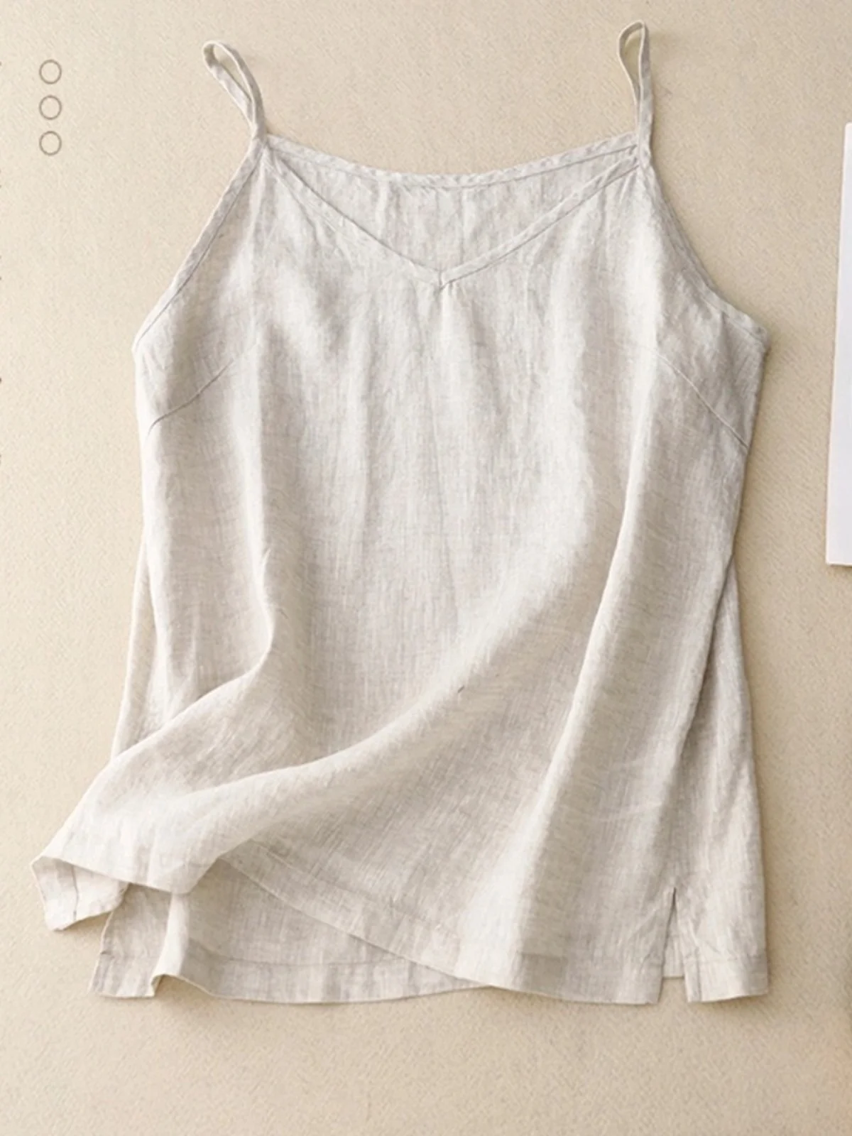 Women's V-Neck Sleeveless Vest Loose Fit Lightweight Summer New Style Casual Wear Inner And Outer Wear Cotton Tank Top