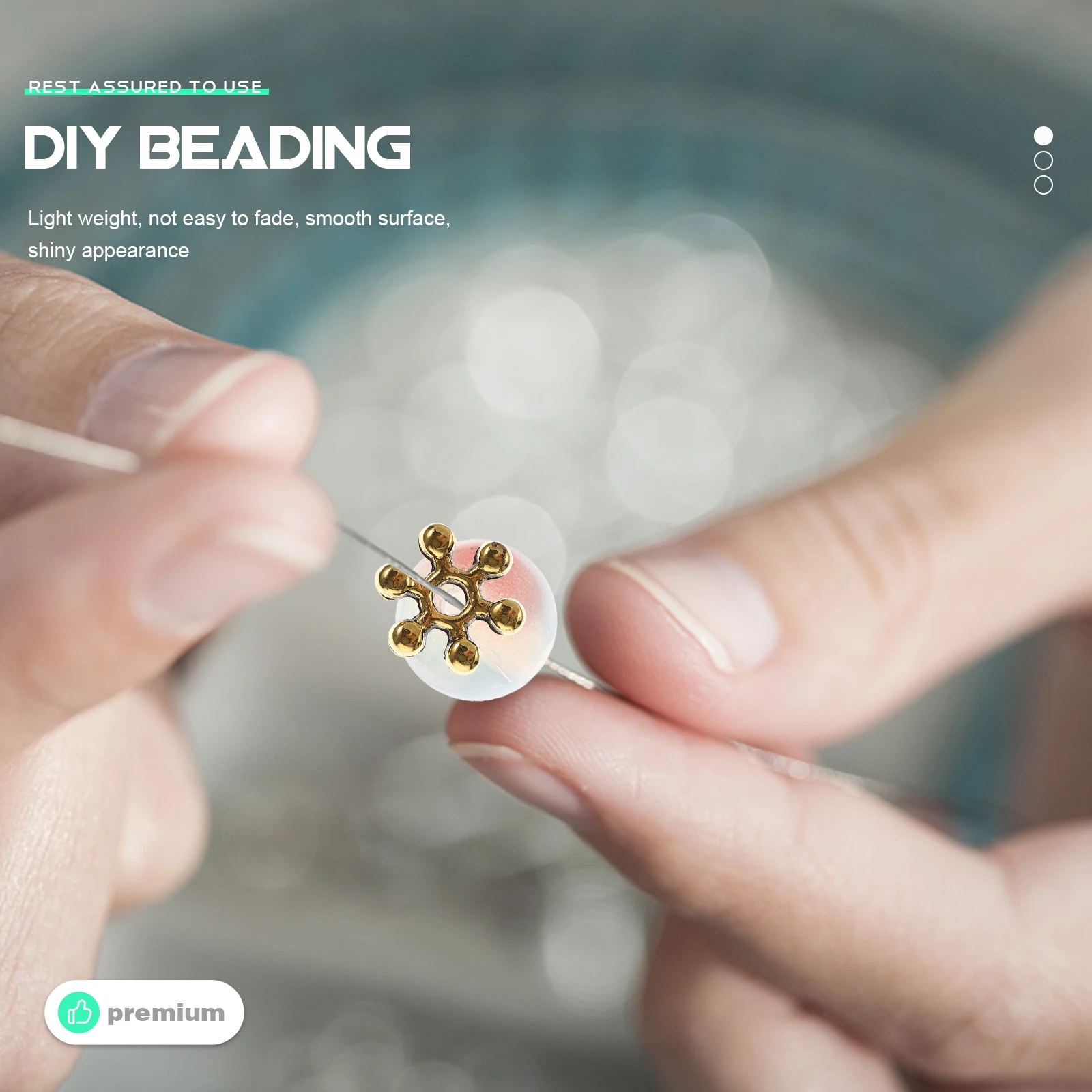 

Snowflake Spacer Beads for Bracelets DIY Craft Decorate Loose Design Premium Material Durable Safe Jewelry Making Art Project
