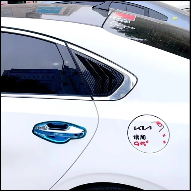 

For Kia Cerato Forte 2019-2023 Rear Window Blind Shades Louver Frame Molding Cover Sticker Vent Trim Car Styling Accessories