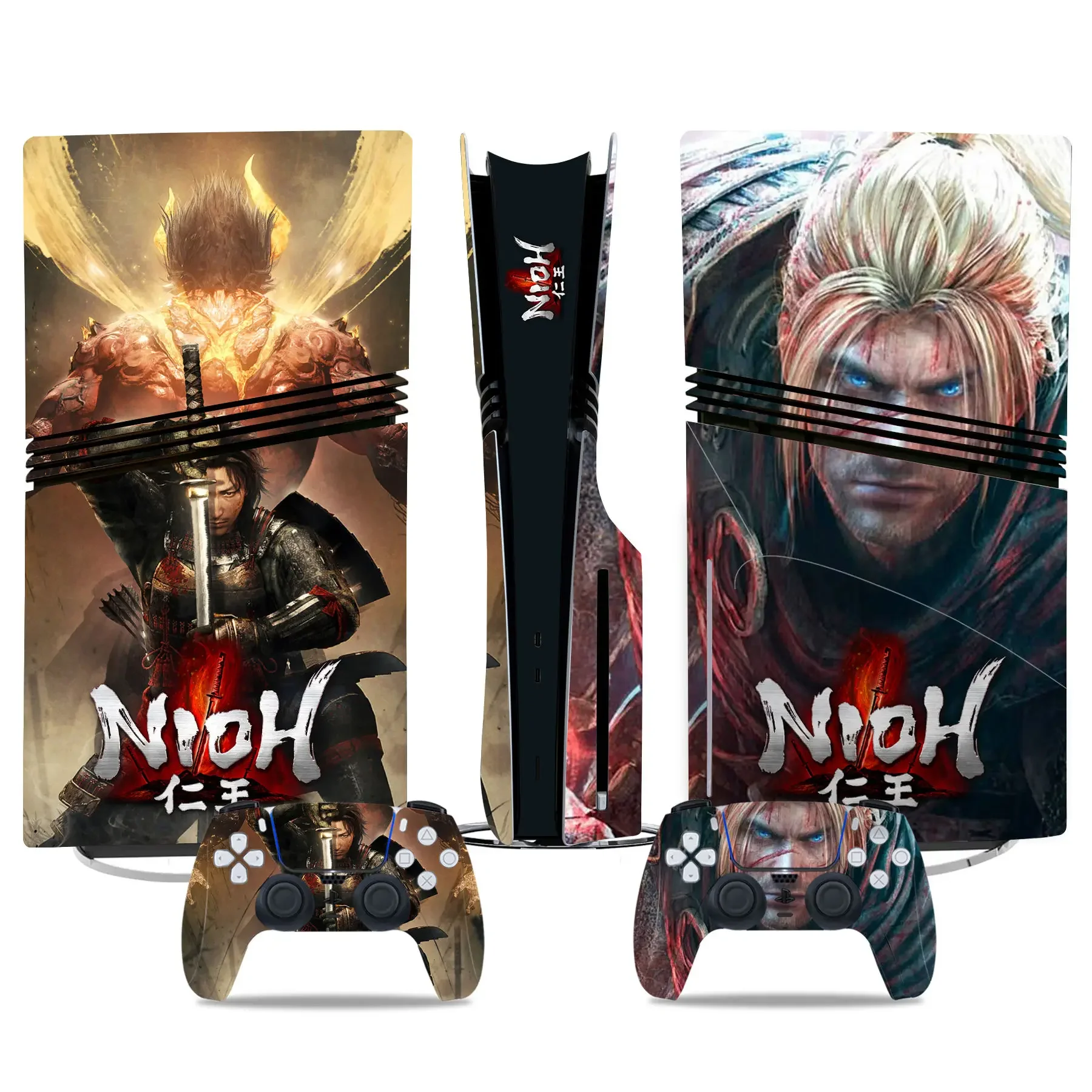 for PS5 Pro Standard Disc Console Remote Skin Decal Sticker Nioh 2