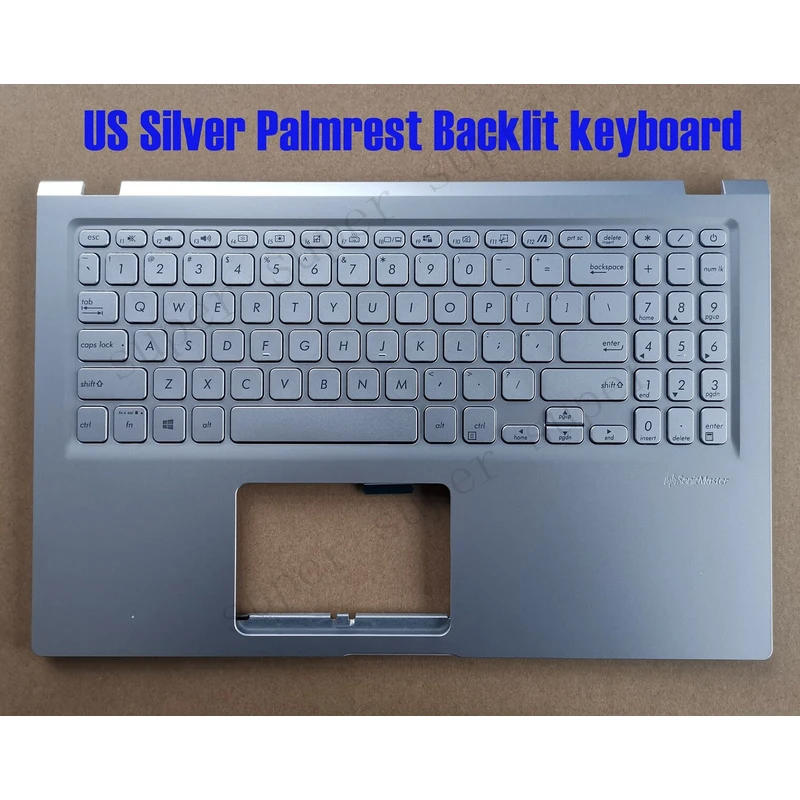 SSS+ US Silver Palmrest keyboard for Asus S515E S515EA S515D S515DA(No SD card hole)