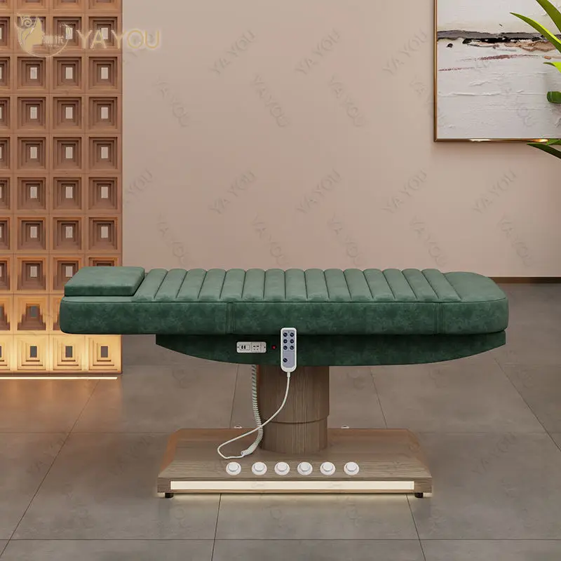 풋 컨트롤 및 고밀도 스펀지 페이셜 베드가 포함된 3개의 모터 전기 미용 침대