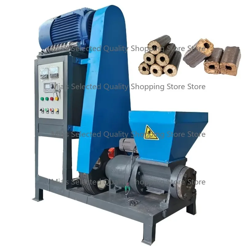 Biomass Sawdust Branch Charcoal Briquette Making Machine Biomass Wood Log Briquette Fuel Maker Briquette Extruding Machine