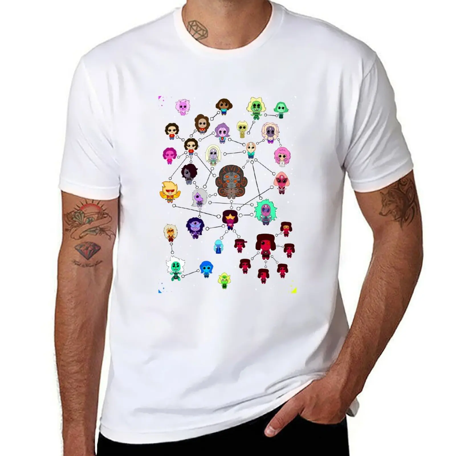 

Steven Universe Fusion Flow Chart T-Shirt t shirt custom print t shirts for man slim fit T-Shirt