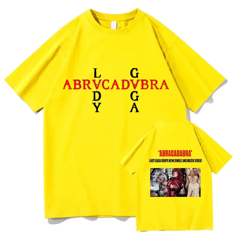 Lady Gaga Abracadabra Fans Tour 2025 T-Shirt Merch Women Crewneck Casual Tees Unisex Summer Clothes Short Sleeve