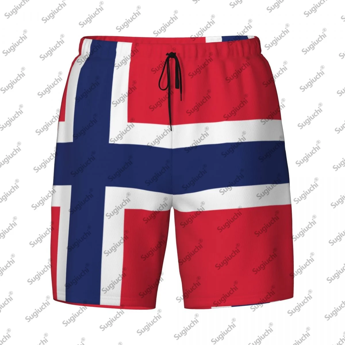 

2025 Верх с флагом Норвегии и 3D принтом, мужские плавки, гавайский купальный пляж, 2 в 1, быстросохнущие летние шорты для плавания с карманами