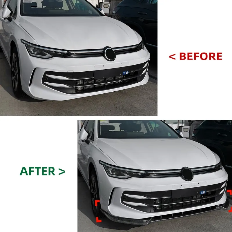 High Quality Car Front Bumper Lip for Volkswagen Golf MK8.5  Pro 2024+ Standard Diffuser Spoiler Splitter Car Accessories