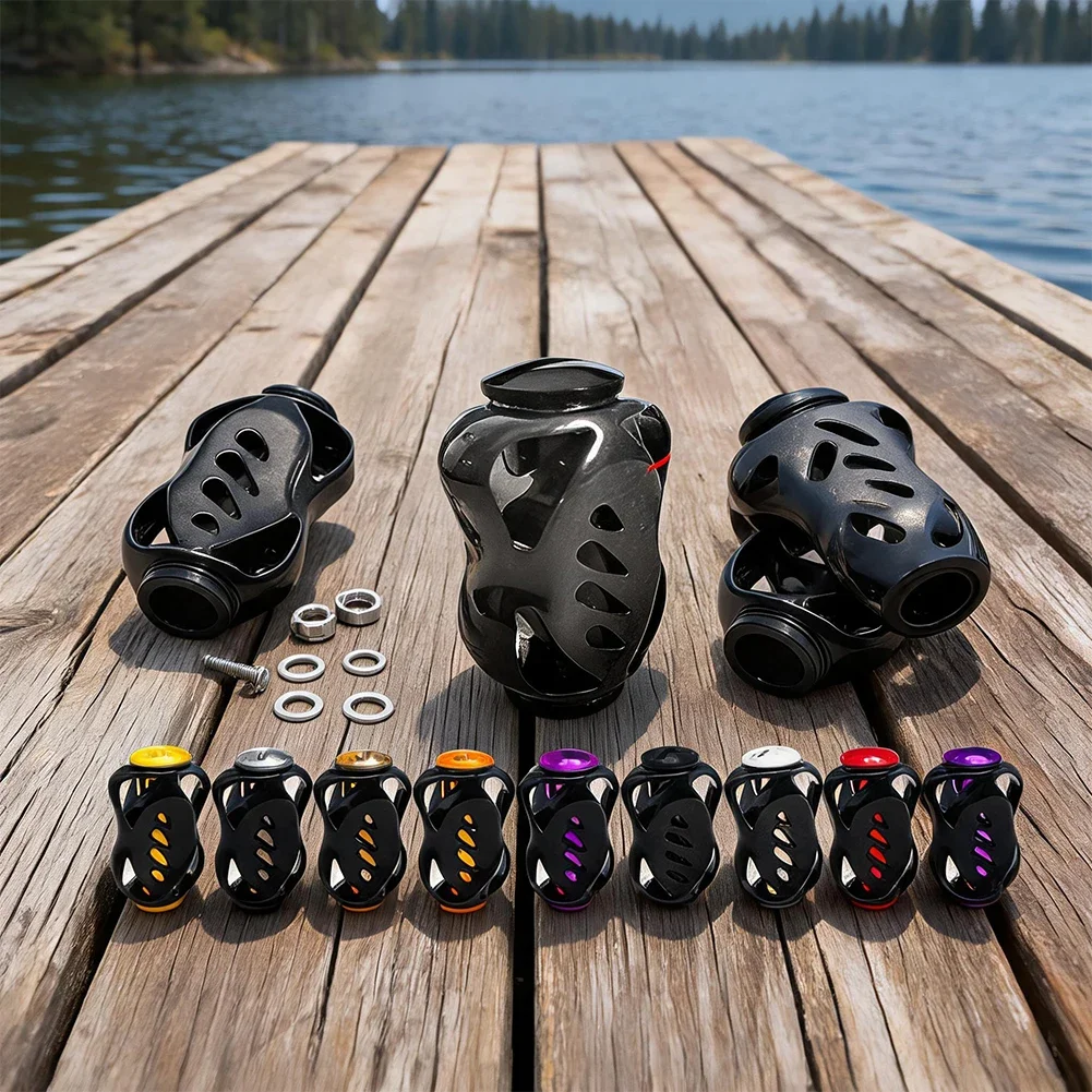 1/2 Set Spinnrollen-Knopf für DAIWA S Baitcasting-/Trommel-/Angelrollen – Kohlefaser-Wipphebelknopf als modifiziertes Zubehör