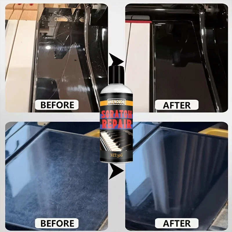 Grand Piano Scratch Repair Cream - Smooth Finish Restoration Paste for Musical Instruments and Car Paint, Effectively Removes Sc