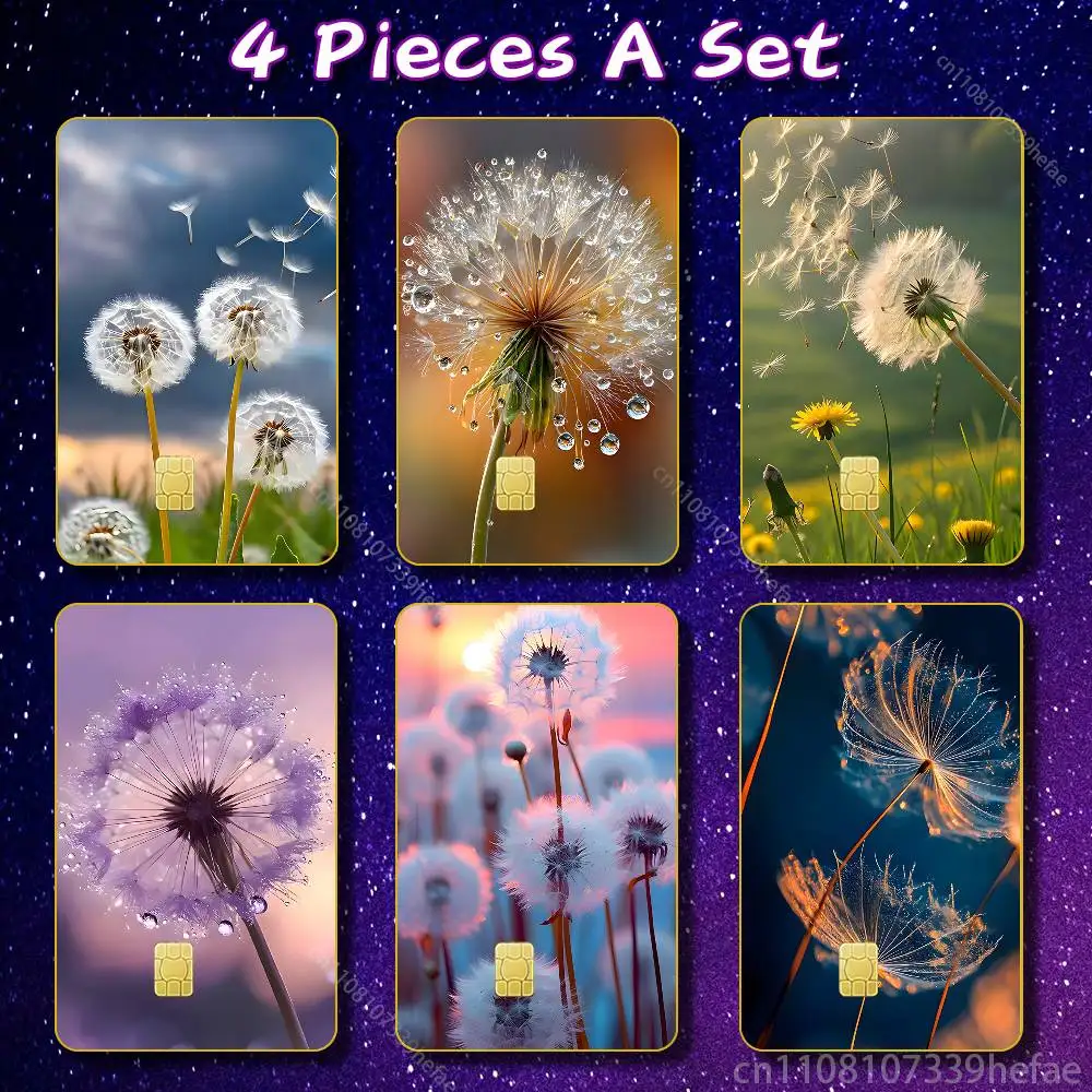 

Dandelion Art Sticker Case For Credit Bank Subway ID Decorative Self-adhesive Card Cover Skin