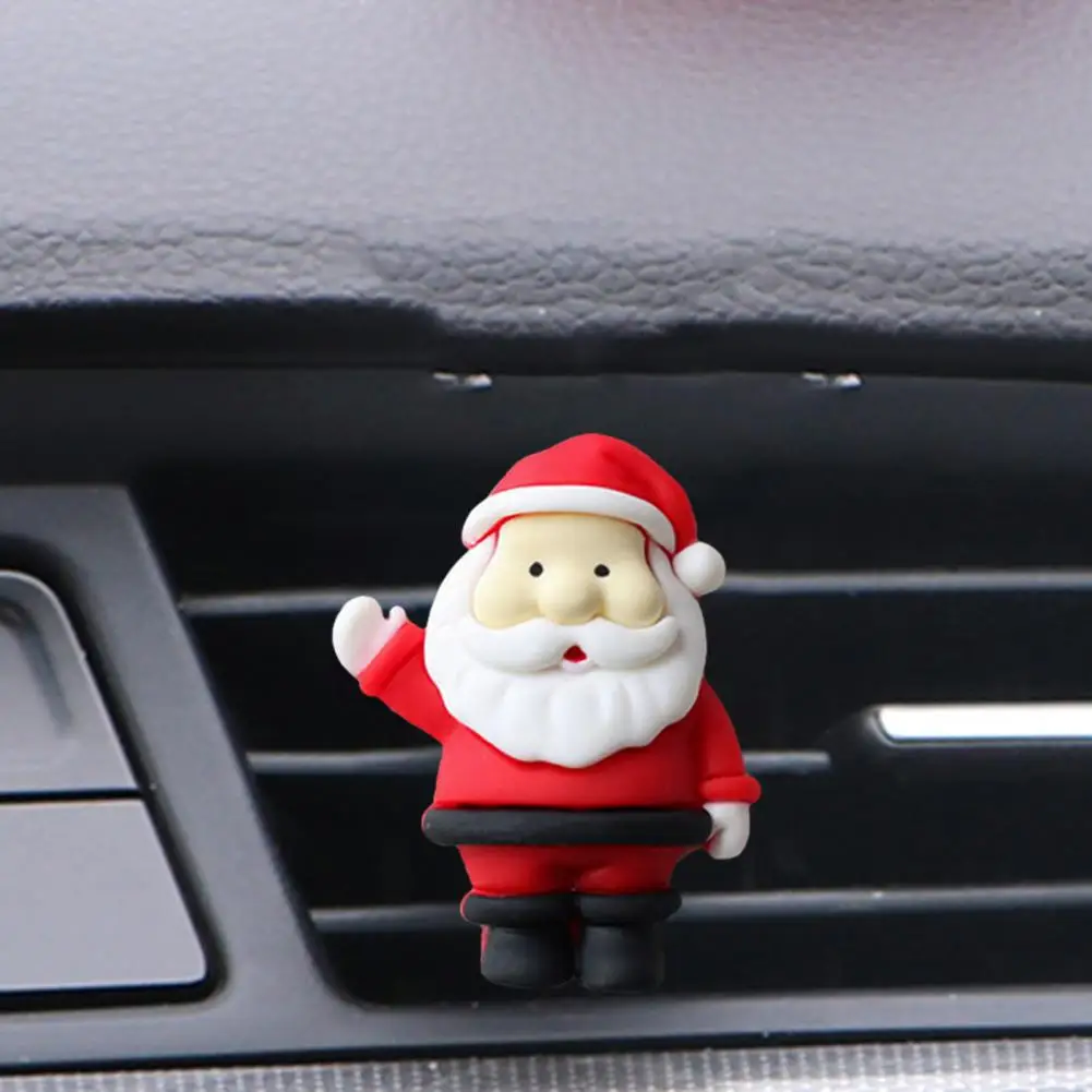 Snowman Car Air Freshener Festive Christmas Tree Snowman Elk Santa Claus Aromatherapy Clip for 90 Degree Rotating Car Air Vent