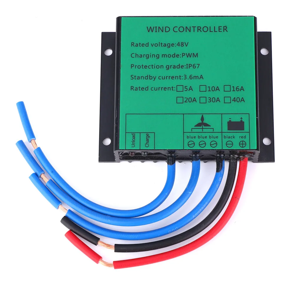 

15A Wind Generator Controller Waterproof PWM Aluminium Alloy Matching 48V 600W Portable Light Emitting Diode Controller Module