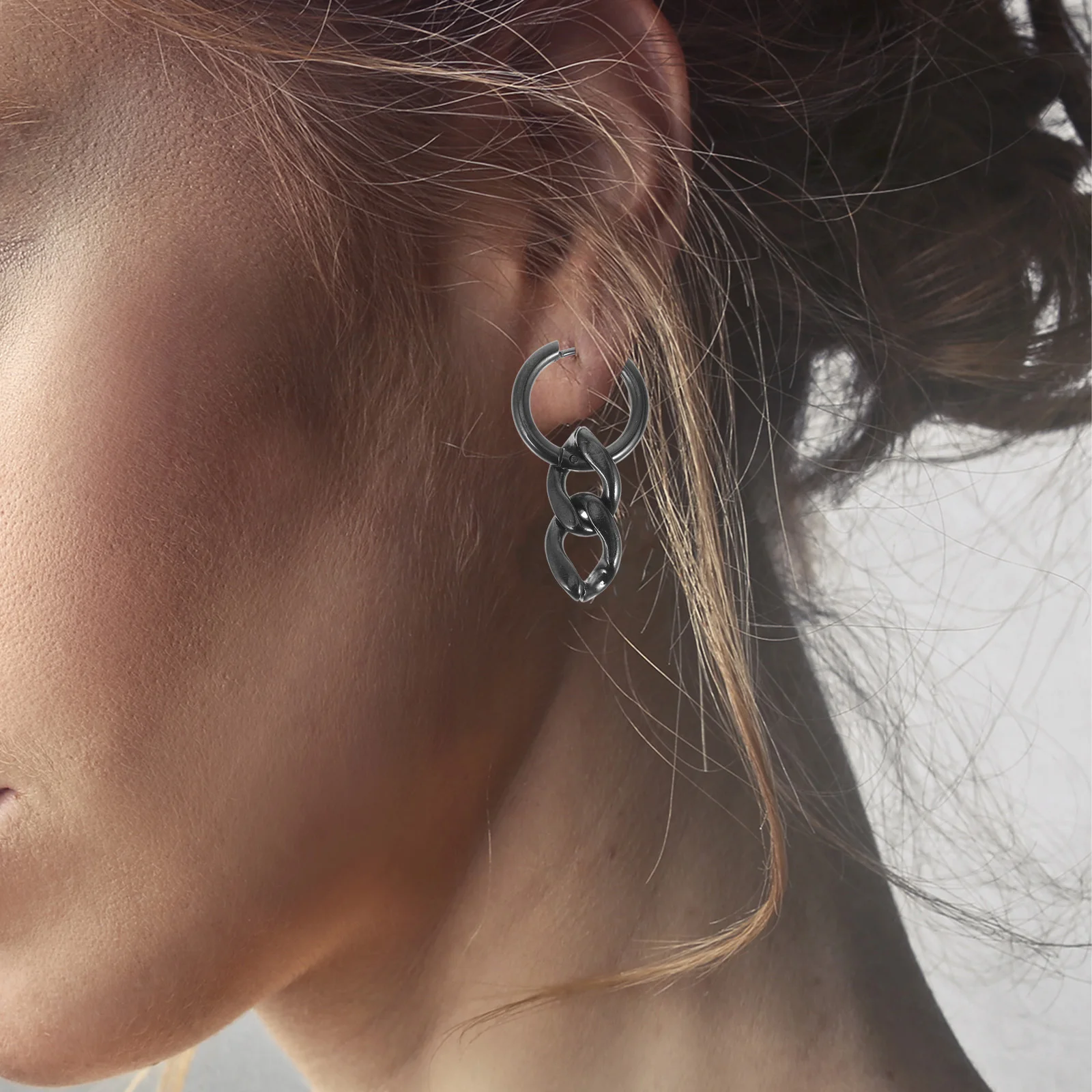 

1 Pair Chunky Chain Link Earrings Drop Statement Jewelry For Women Trendy Dangle Earrings Fashion Link Earring Womens Ear