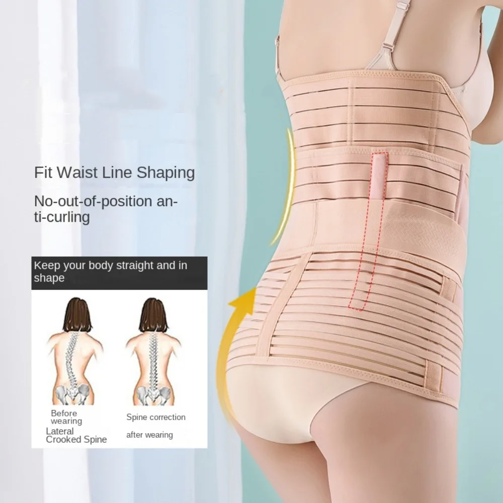 3 uds cinturón para el vientre posparto transpirable delgado faja posparto cinturón para pelvis corsé envolvente banda para el vientre posparto sacroilíaco para mujeres