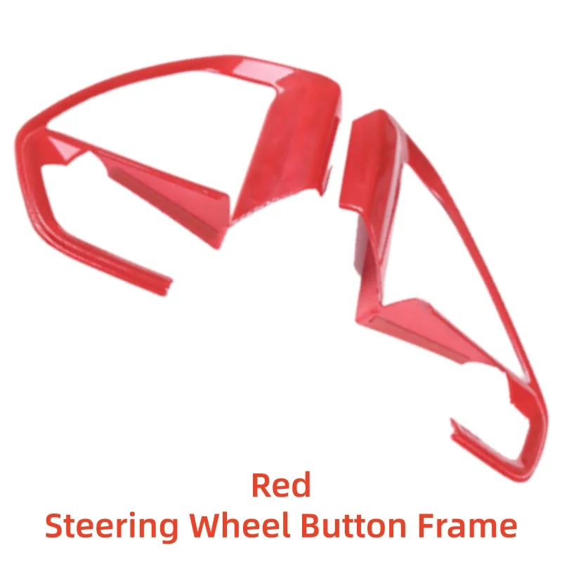 Car Upgrade Styling Red Steering Wheel Button Frame For Toyota Tundra Sequoia 2022-2023 Modification Decoration Accessories 5