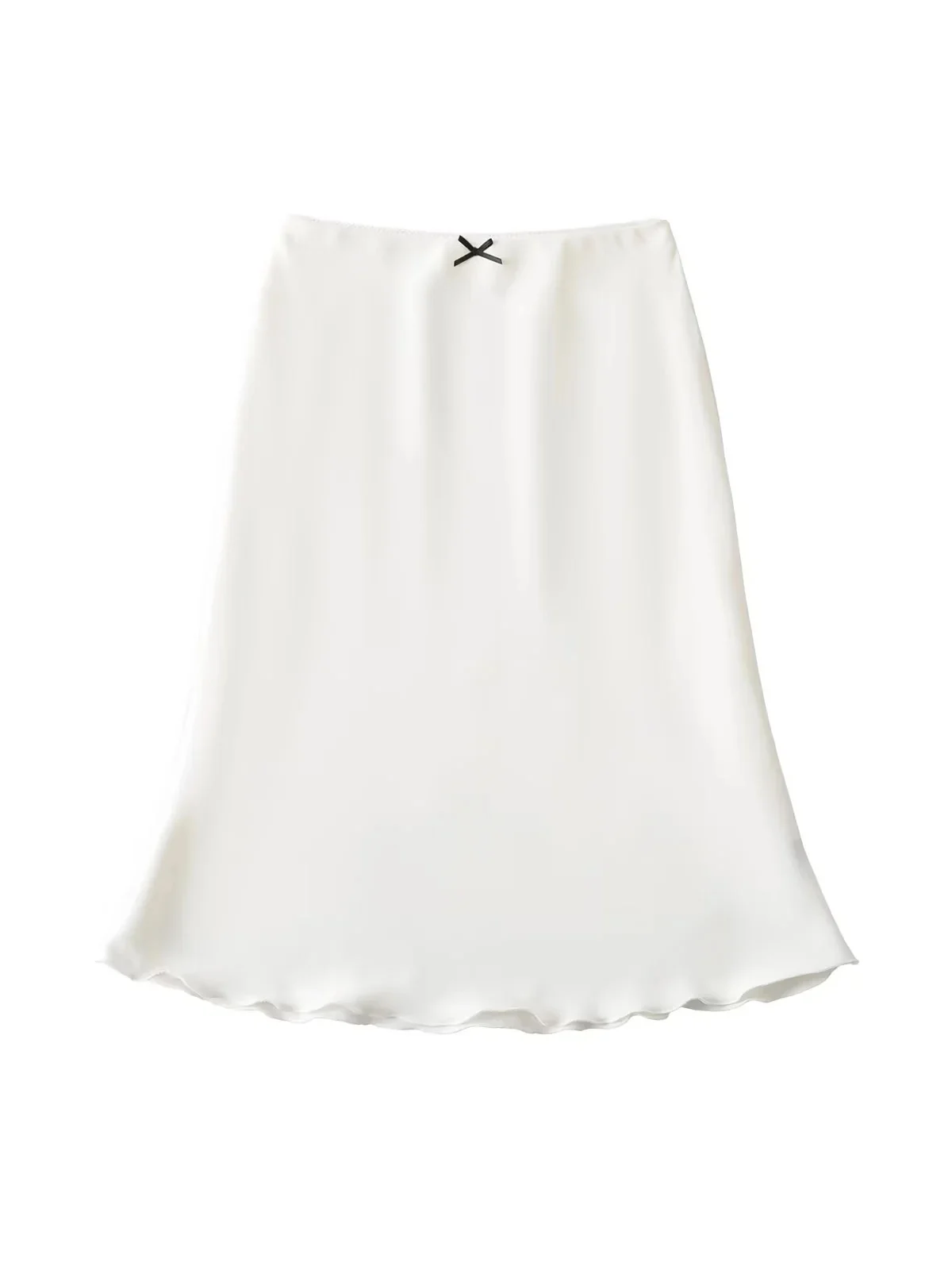 American Retro  Knot High Waist Fish Tail Skirt Women Pure Desire Slimming Personality mid Length Skirt