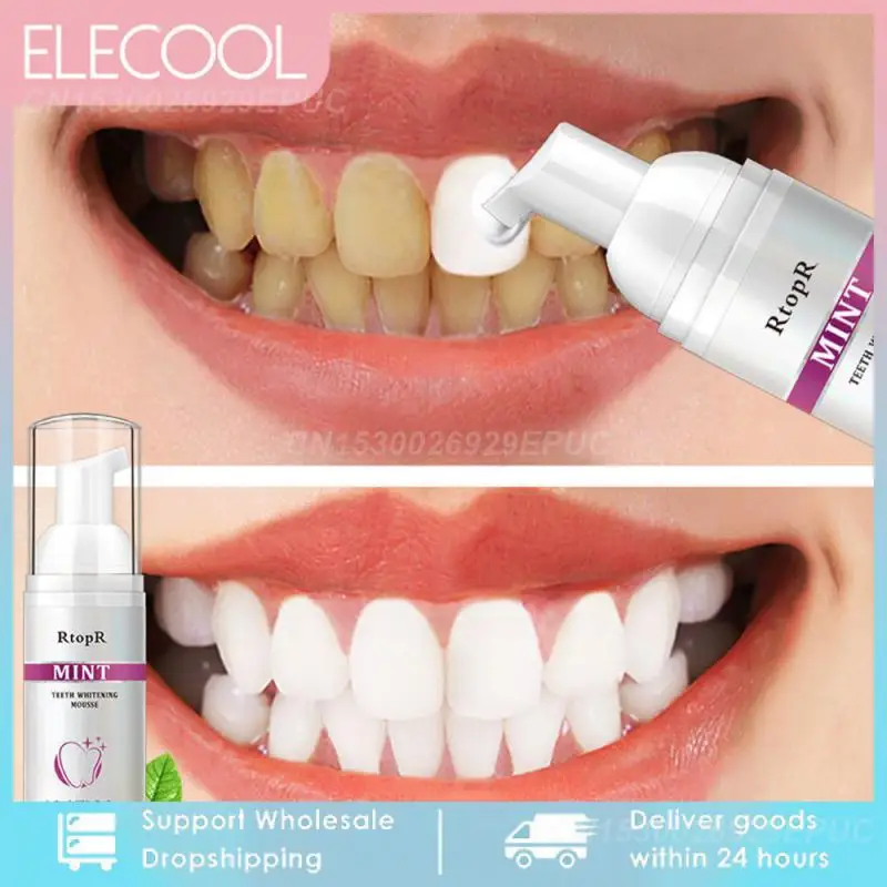 

Teeth Cleansing Whitening Mousse Whitening Teeth Remove Tooth Stains Clean Mouth Fresh Breath Mint Foam Portable Toothpaste