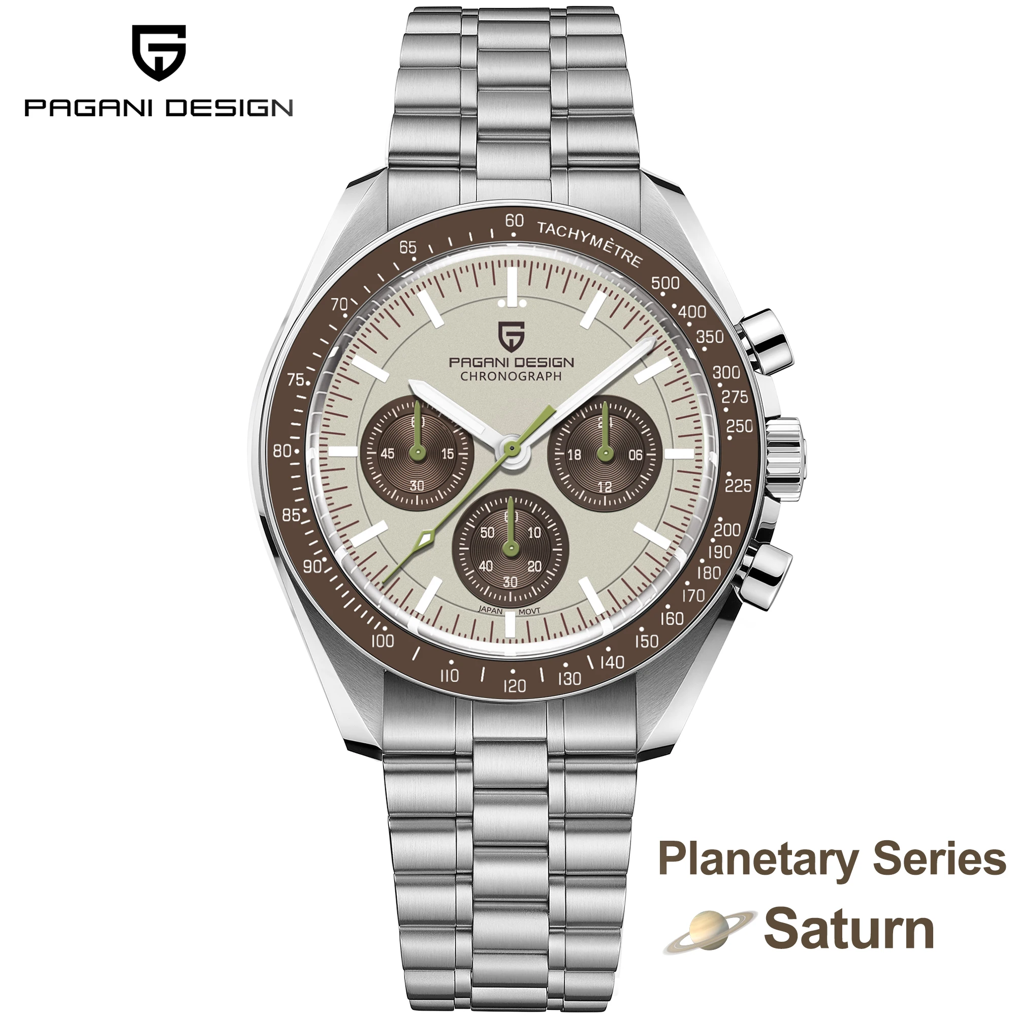 PAGANI DESIGN 2026 New V5 PD1701 Men's Watches Luxury Quartz Watch Men Sport Speed Chronograph AR Sapphire Glass 100M Waterproof image 3
