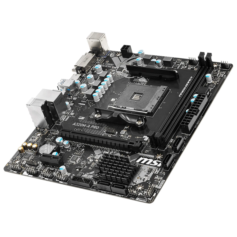 Imagem -06 - Msi-placa-mãe Micro Atx A320m-a Pro Soquete Am4 para Processadores Ryzen 2ª e 3ª Geração Slot 2700 3500 3600x 3700x 5700x3d Ddr4