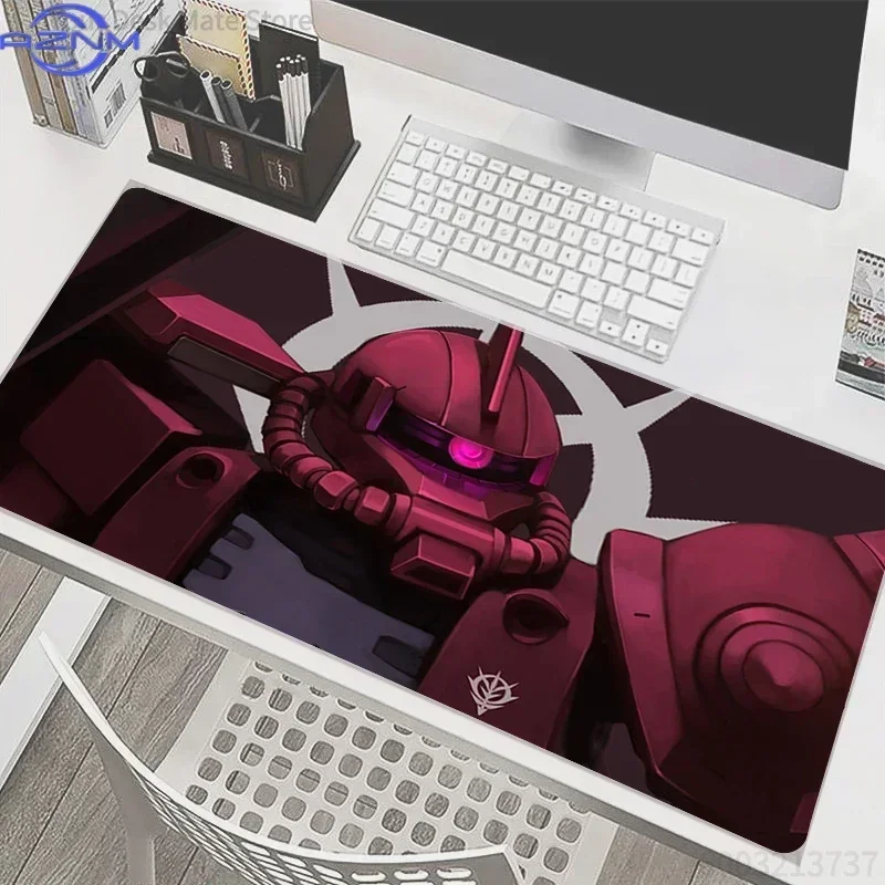 Anime Burgundy Mecha Robot Close Up Portrait Mouse Pad Rubber Non Slip Gaming Desk Mat for Computer Laptop Office Use