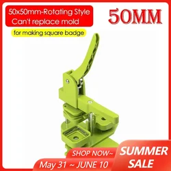 Square Refrigerator Badge Button Maker 50x50mm Hand Press Machine for DIY Making Pins Buttons/Refrigerator Magnets Badge