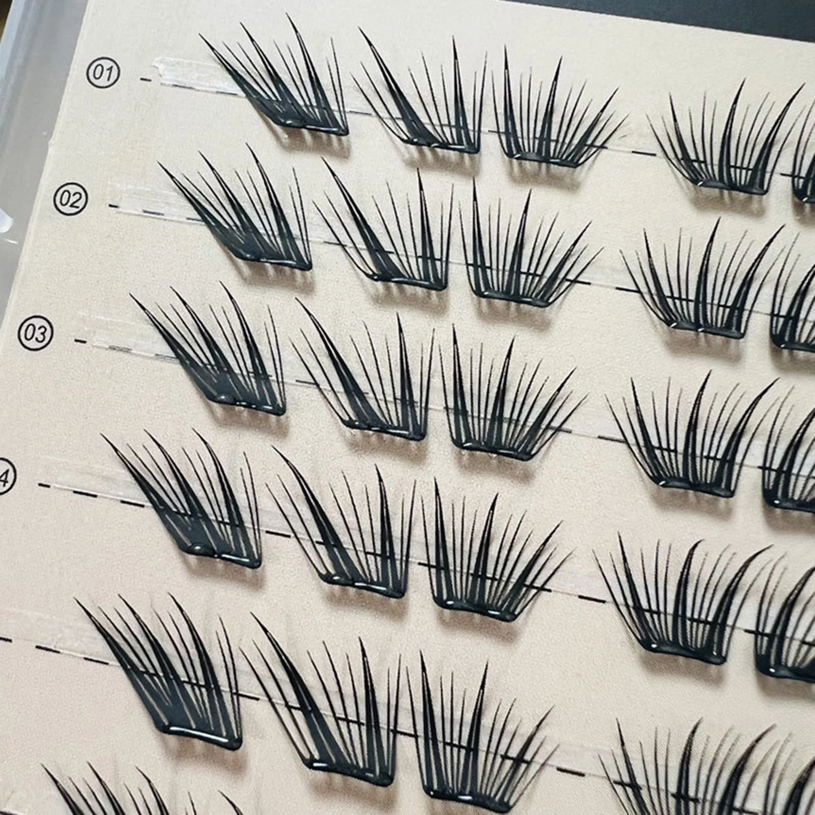 Geen lijm Valse wimpers Natuurlijke Fox-stijl Manga-wimpers gevleugelde individuele wimperextensie Ultradun Zacht 9-13 mm Dagelijkse make-up