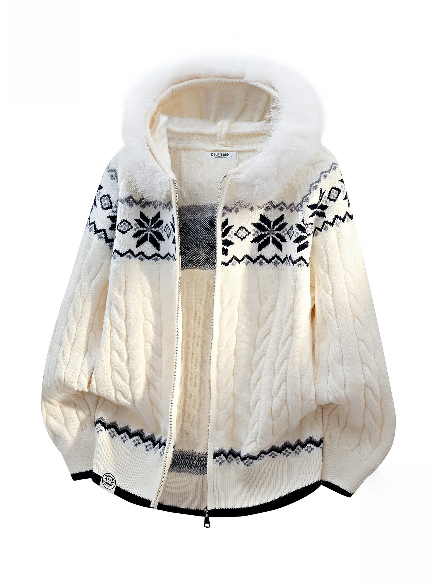 

Мужская толстовка Paul Frank с капюшоном, утепленная флисом, осенне-зимняя, теплая, с воротником из нейлоновой ткани, повседневная, модная, городская, молодежная