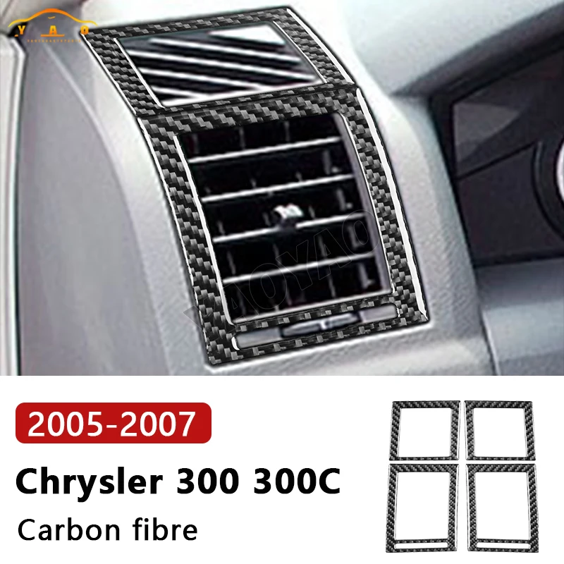 

Interior Accessories For Chrysler 300 300C 2005 2006 2007 Carbon Fiber Car Air Outlet Vent Sticker