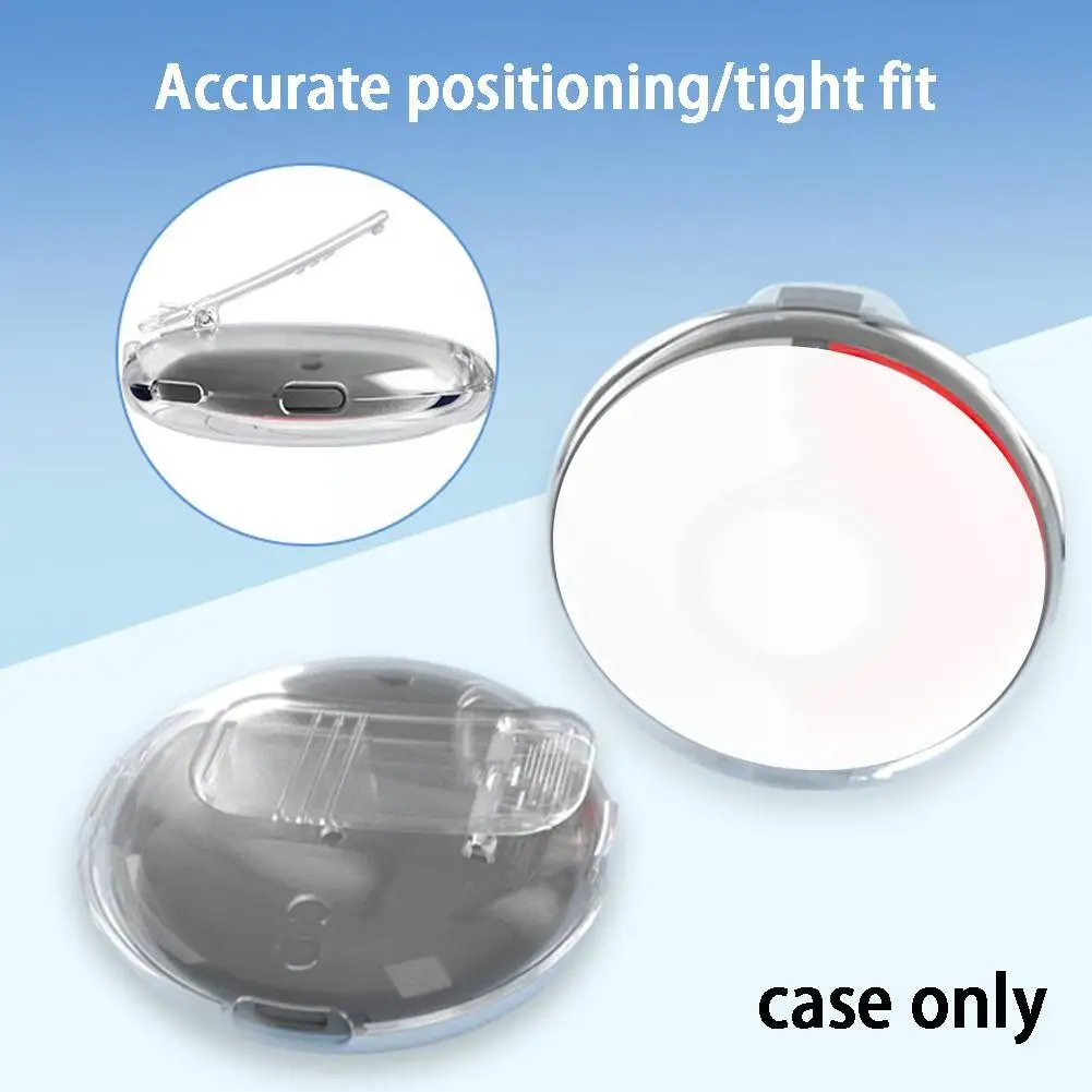 Custodia rigida per Pokemon GO Plus + custodia rigida trasparente per PC con accessori protettivi per cinturino per Pokemon GO Plus + J8X5